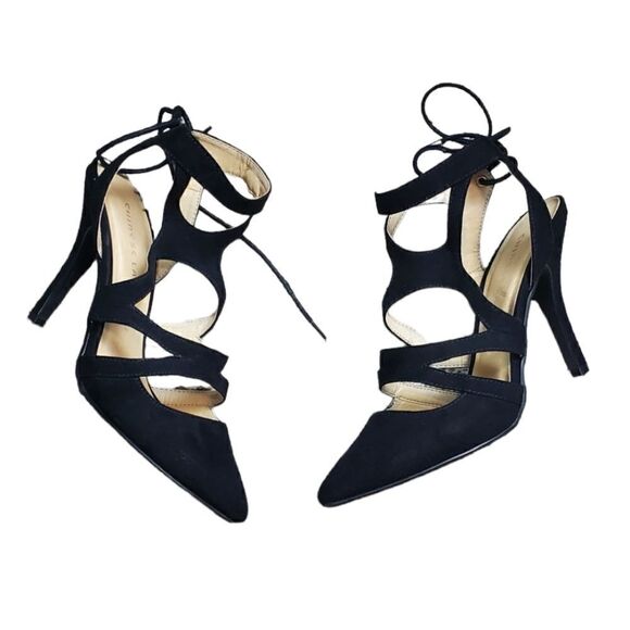 Chinese Laundry Velvet Suede Strappy Mary Jane Heels - Picture 1 of 5